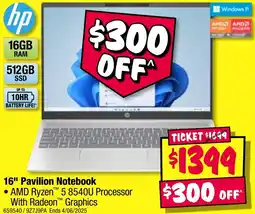 JB Hi-Fi 16" Pavilion Notebook offer