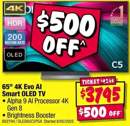 JB Hi-Fi 65" 4K Evo Al Smart OLED TV offer