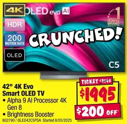 JB Hi-Fi 42" 4K Evo Smart OLED TV offer