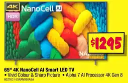 JB Hi-Fi 65" 4K NanoCell Al Smart LED TV offer