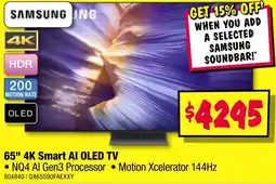 JB Hi-Fi 65" 4K Smart AI OLED TV offer