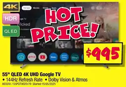 JB Hi-Fi 55" QLED 4K UHD Google TV offer