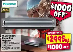 JB Hi-Fi 4K Ultra Short Throw Smart Projector offer