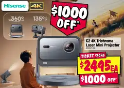 JB Hi-Fi C2 4K Trichroma Laser Mini Projector offer