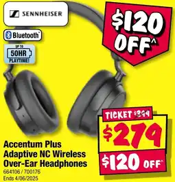 JB Hi-Fi Accentum Plus Adaptive NC Wireless Over-Ear Headphones offer