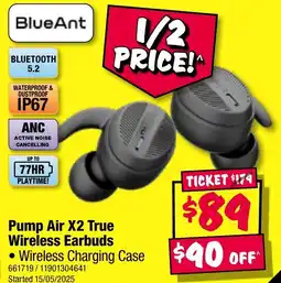 JB Hi-Fi Pump Air X2 True Wireless Earbuds offer