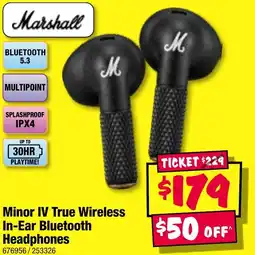 JB Hi-Fi Minor IV True Wireless In-Ear Bluetooth Headphones offer