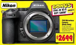 JB Hi-Fi Z5II Mirrorless Camera offer