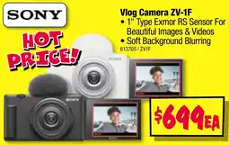 JB Hi-Fi Vlog Camera ZV-1F offer