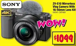JB Hi-Fi ZV-E10 Mirrorless Nikon Vlog Camera offer