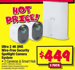 JB Hi-Fi Ultra 2 4K UHD Wire-Free Security Spotlight Camera System offer