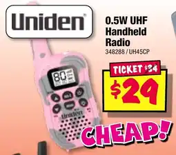 JB Hi-Fi Uniden 0.5W UHF Handheld Radio offer