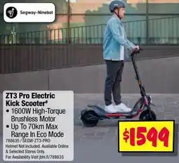 JB Hi-Fi ZT3 Pro Electric Kick Scooter offer