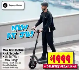 JB Hi-Fi Max G3 Electric Kick Scooter offer