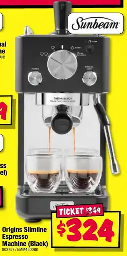 JB Hi-Fi Origins Slimline Espresso Machine offer