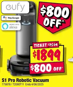 JB Hi-Fi S1 Pro Robotic Vacuum offer