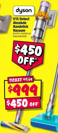 JB Hi-Fi V15 Detect Absolute Handstick Vacuum offer