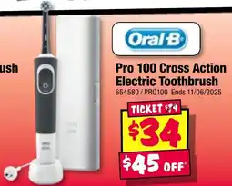 JB Hi-Fi Pro 100 Cross Action Electric Toothbrush offer
