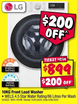 JB Hi-Fi Front Load Washer offer