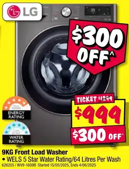 JB Hi-Fi Front Load Washer offer