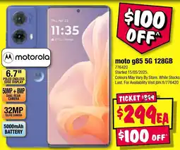 JB Hi-Fi moto g85 5G 128GB offer