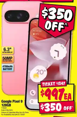 JB Hi-Fi Google Pixel 9 128GB offer