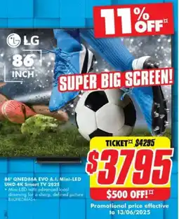 The Good Guys 86" QNED86A EVO A.I. Mini-LED UHD 4K Smart TV 2025 offer
