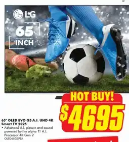 The Good Guys 65" OLED EVO G5 A.I. UHD 4K Smart TV 2025 offer