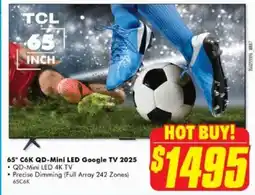 The Good Guys 65" C6K QD-Mini LED Google TV 2025 offer