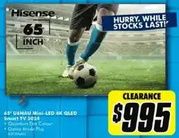The Good Guys 65" U6NAU Mini-LED 4K QLED Smart TV 2024 offer