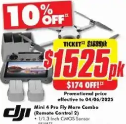 The Good Guys Mini 4 Pro Fly More Combo offer