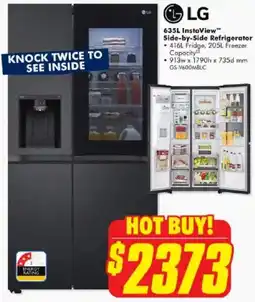 The Good Guys 635L InstaView Side-by-Side Refrigerator offer