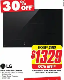 The Good Guys 80cm Induction Cooktop offer