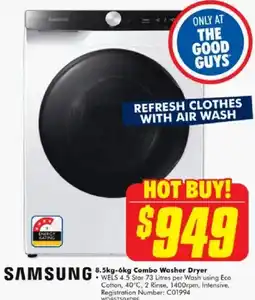 The Good Guys Combo Washer Dryer offer