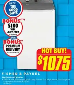 The Good Guys Top Load Washer offer