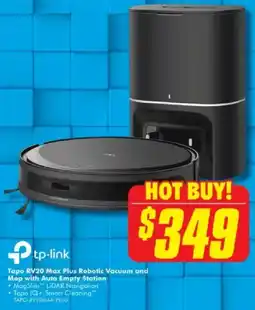 The Good Guys Tapo RV20 Max Plus Robotic Vacuum and Mop with Auto Empty Station offer
