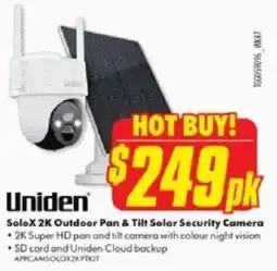 The Good Guys SoloX 2K Outdoor Pan & Tilt Solar Security Camera offer