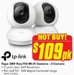 The Good Guys Tapo 3MP Pan/Tilt Wi-Fi Camera offer