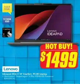 The Good Guys Ideapad Slim 5 14" Copilot+ PC 8C Laptop offer