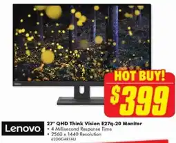 The Good Guys 27" QHD Think Vision E27q-20 Monitor offer