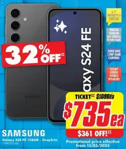 The Good Guys Galaxy S24 FE 128GB offer