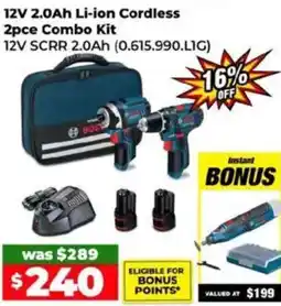 Sydney Tools 12V 2.0Ah Li-ion Cordless 2pce Combo Kit offer