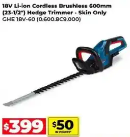 18V Li-ion Cordless Brushless 600mm (23-1/2") Hedge Trimmer