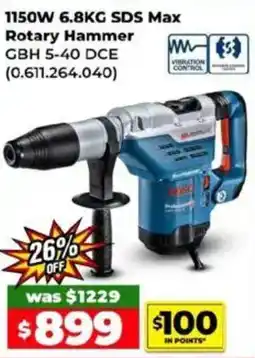 1150W 6.8KG SDS Max Rotary Hammer