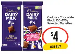 IGA Xpress Cadbury Chocolate Block offer