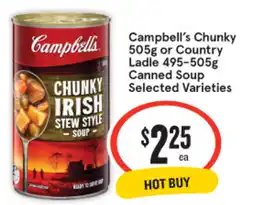 Campbell's Chunk or Country Ladle Canned Soup