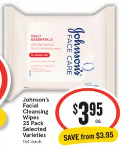 Johnson's Facial Cleansing Wipes