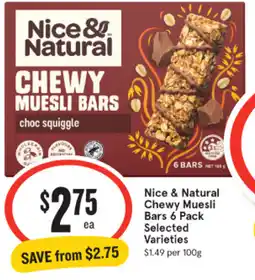 IGA Xpress Nice & Natural Chewy Muesli Bars offer