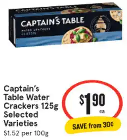 IGA Xpress Captain's Table Water Crackers offer