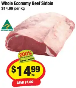 CORNETTS Whole Economy Beef Sirloin offer